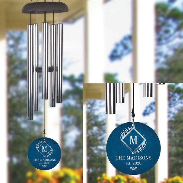 Personalized Decorative Monogram Wind Chime - Sunny Jar Personalized™