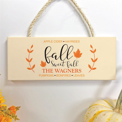 Personalized Fall Sweet Fall Rope Hanging Sign - Sunny Jar Personalized™