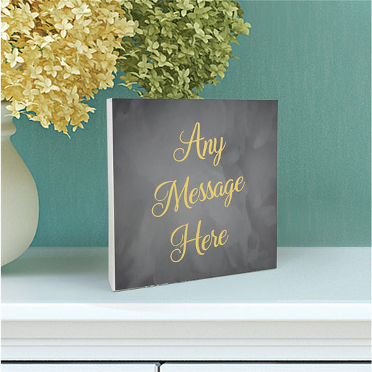 Personalized Any Message Here Gold Table Top Sign - Sunny Jar Personalized™