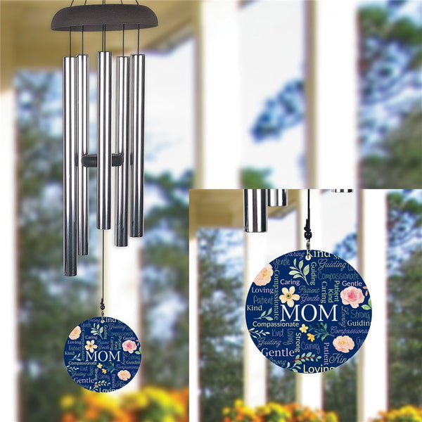 Personalized Mom Floral Word Art Wind Chime - Sunny Jar Personalized™