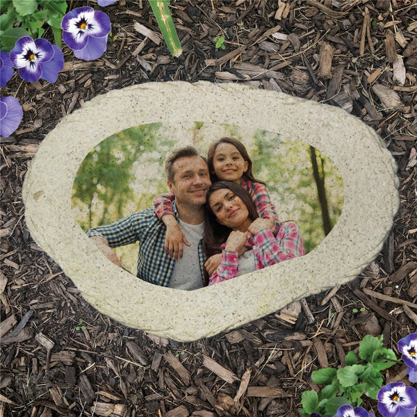 Personalized Photo Flat Garden Stone - Sunny Jar Personalized™