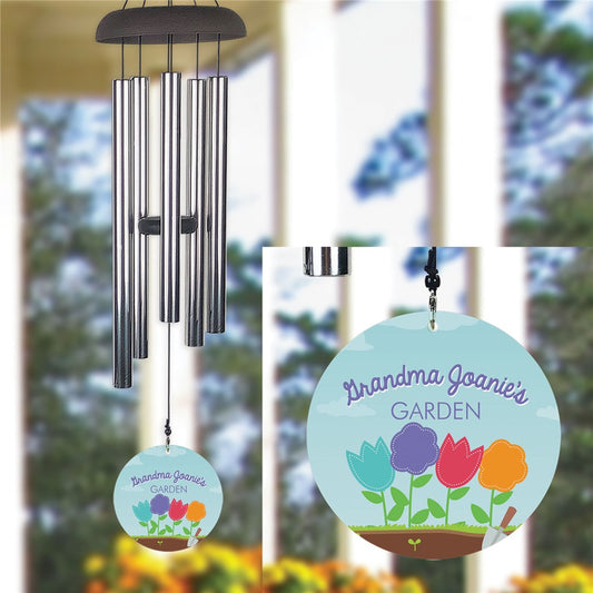 Personalized Garden with Title Wind Chime - Sunny Jar Personalized™