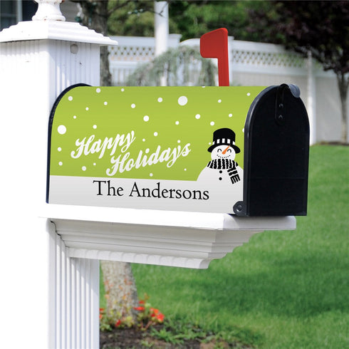 Personalized Happy Holidays Mailbox Cover - Sunny Jar Personalized™