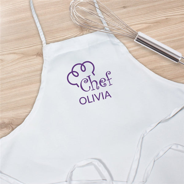 Personalized Curly Chef Youth Apron - Sunny Jar Personalized™