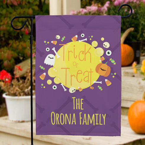 Personalized Trick or Treat Garden Flag - Sunny Jar Personalized™