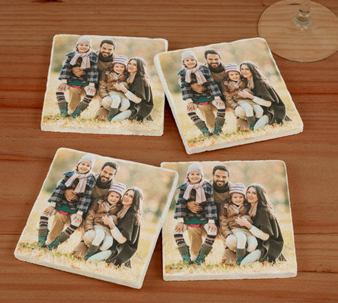 Personalized Photo Marble Coasters - Sunny Jar Personalized™